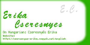 erika cseresnyes business card