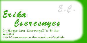 erika cseresnyes business card